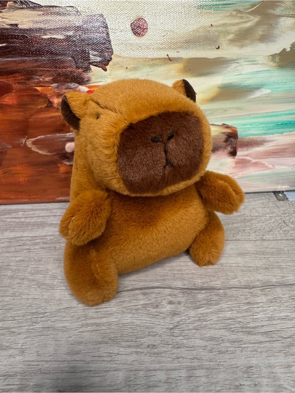 Cute Capybara Plush Keychain w/ French Fries Backpack Charm